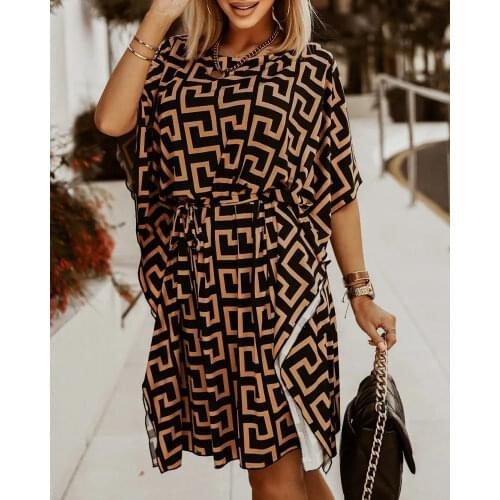 HUISONG Summer Dresses With Sleeves