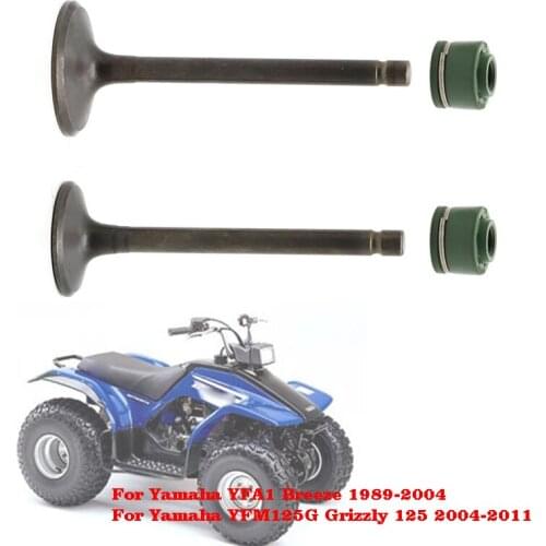 ATV Parts Intake & Exhaust Valves Set For Yamaha YFA1 Breeze 1989-2004 / YFM125G Grizzly 125 2004 2005 2006 2007-2011