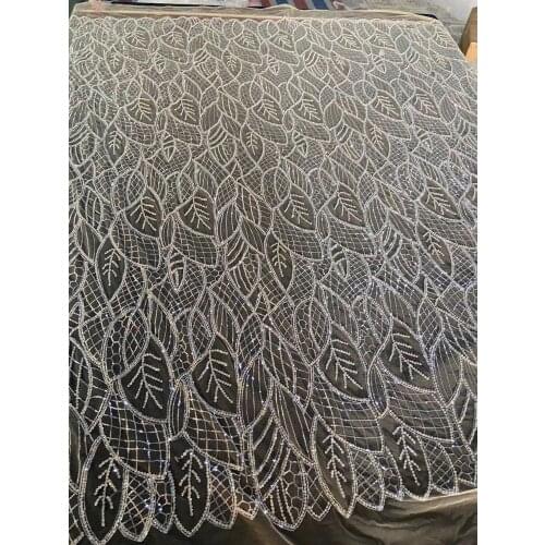 Lace heavy beaded bridal dresses lace leaves shape beading lace Wedding Dress lace