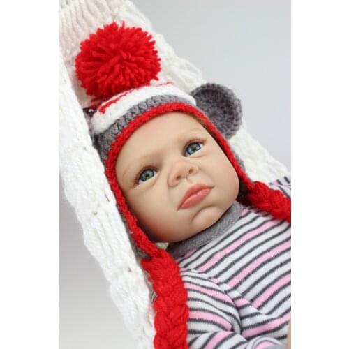 NPK 50cm soft Silicone reborn doll baby doll reborn forgirls gift bebe alive bonecas reborn de silicone inteiro kids toys