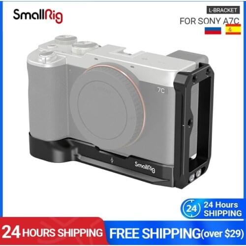 SmallRig Camera L-Bracket for Sony A7C w/ Arca-Type 1/4" Accessory Threads Quick Release L plate 3089