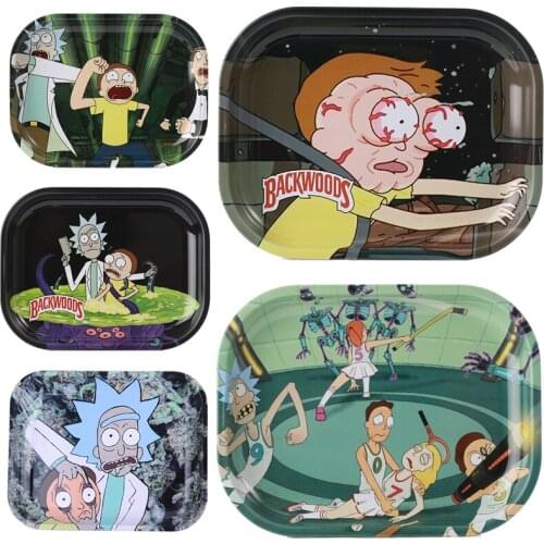 Metal Tin Rolling Tray 18cm*14cm Smoking Accessories Tobacco Rolling Papers Herb Grinder Small Tray Tobacco Storage Plate