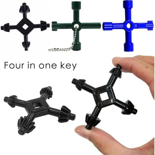 Multifunction 4 Ways Universal Triangle Wrench Key Plumber Keys Triangle For Gas Electric Meter Cabinets Bleed Tools