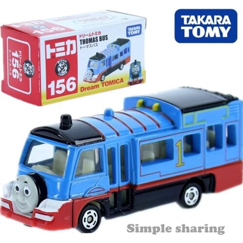 Takara Tomy Dream Tomica No.156 Thomas Bus Model Kit Diecast Miniature Car Funny Magic Kids Toys Pop Educational Dolls