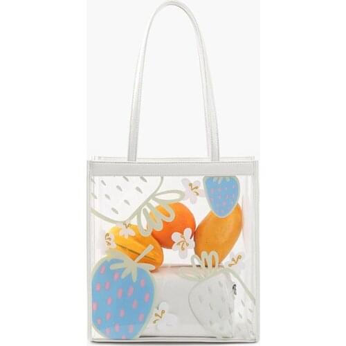 Fashion summer female tote Composite bags for women 2020 Big brand handbags Clear Holographic large-capacity shoulder Jelly bag