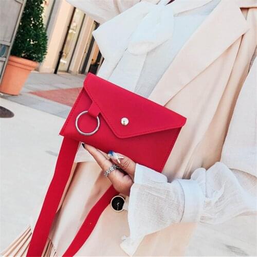 Fashion New Women Waist Pack Femal Belt Bag Phone Pouch Bags Women Envelope Bags Fanny Pack Bolosa Ring