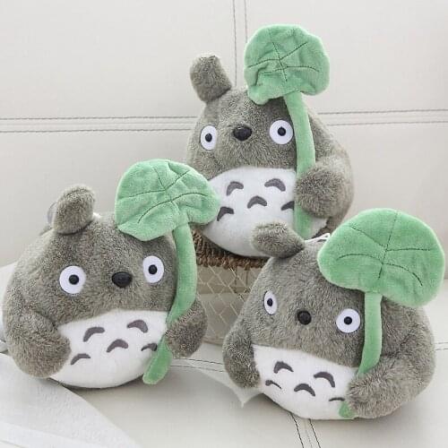 Wholesale 20 Pcs A Lot 20 cm Cartoon Movie Soft TOTORO Plush Toy Soft Stuffed Lotus Leaf Totoro Toy For Fans