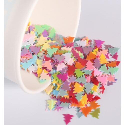 7mm 10g Christmas Tree Sequin Loose Sequins Crafts Paillettes Nail Sequins Decoration Diy Accessory Sequined Appliques Christmas
