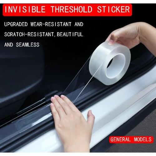 Car Threshold Strip Door Anti-Collision Transparent Protective Film Auto Body Rearview Mirror Bumper Anti-Scratch Sticker