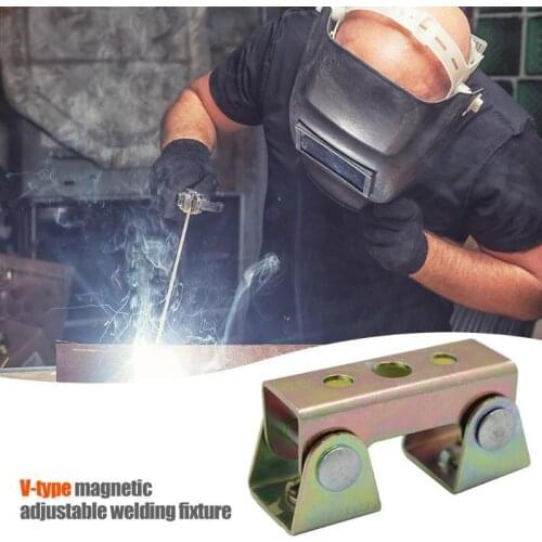 Adjustable V-Type Magnetic Welding Earth Clamp Tab Holder Suspender Welding Fixture Welding Magnet Clamp Strong Hand Tool Parts