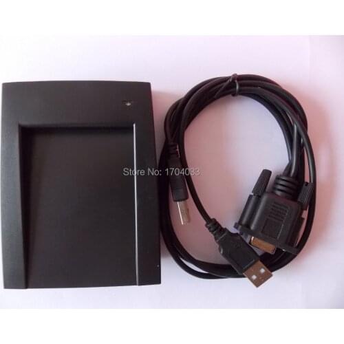 RS232 13.56Mhz RFID Reader Proximity Sensor IC Card Reader +2 Pcs RFID White Card For Access Control