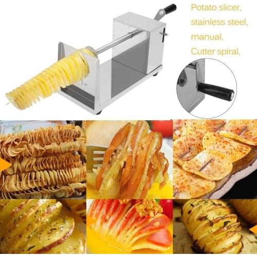Hot Sale Manual Stainless Steel Twisted Potato Slicer Spiral French Fry Vegetable Cutter