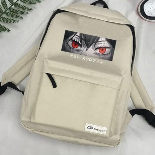 Black Clover mochila backpack laptop designer travel school sac femme girl femenina women backpack