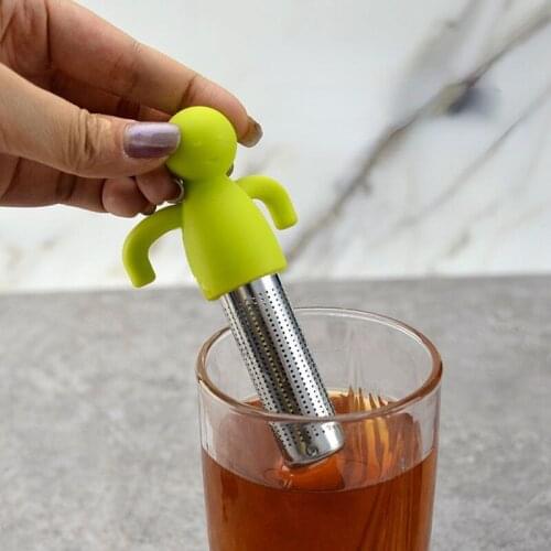 Creative Filter Tea Infuser Cute Silicone Stainless Steel Mate Reusable Tea Strainer Teaware Kitchen Infusor De Te Teaware DG50C