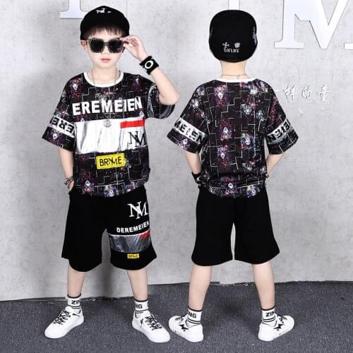 Summer Boys Clothes Set Casual Tracksuit Fashion Cotton T Shirt + Pants Sports Suits Kids Clothing Outfits 6 8 10 12 Years