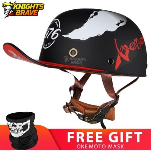 Motorcycle Helmet Vintage Retro Half Face Scooter Helmet Men Summer Casco Moto Chopper Protection Gear Motorbike Helmet Black