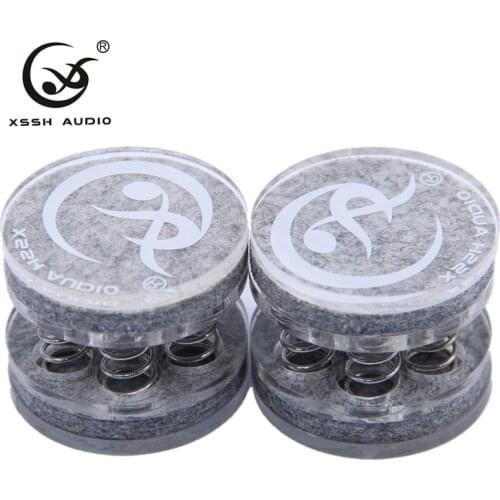 XSSH 4pcs one gift box Solid Steel GJ7 Audiophile shock spikes spring damping pad HIFI audio Stand Feet speaker spike