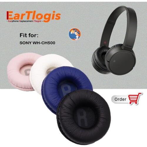 EarTlogis Replacement Ear Pads for SONY WH-CH500 CH 500 Wireless Bluetooth Headset Parts Earmuff Cover Cushion Cups Pillow
