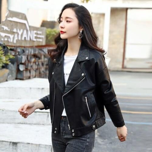 KMETRAM Leather Jacket Woman Spring 2020 Streetwear Bomber Jacket Women Korean Short Coat Female Jackets Jaqueta De Couro MY3441