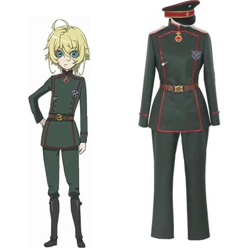Saga of Tanya the Evil Tanya von Degurechaff women Cosplay Costume Stage Performence Clothes Halloween men costumes and wigs