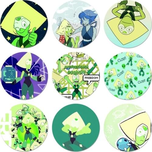 58mm STEVEN UNIVERSE PERIDOT Icons Pins Badge Decoration Brooches Metal Badges For Backpack Decoration
