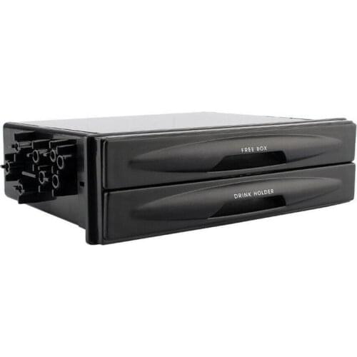 1pc Drink Cup Holder Storage Box Locking Fasteners Double/Single Din Radio Pocket Kit Mutifunction Storage Shelf