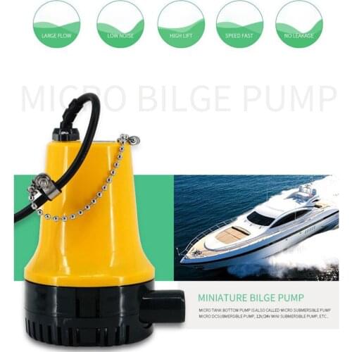 1Pc 12V Electric Bilge Pump Pump for Boat Marine 1100GPH Water Pump 16.4ft Lift 17AWG Wire 4600rpm Dropshipping