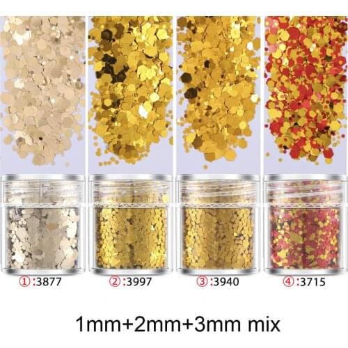 4pots Agate gold 1-3mm Mix UV Resin Mold Filling Decroation Loose Sequins Nail art Diy Resin Crafts Jewelry Tool Pigment