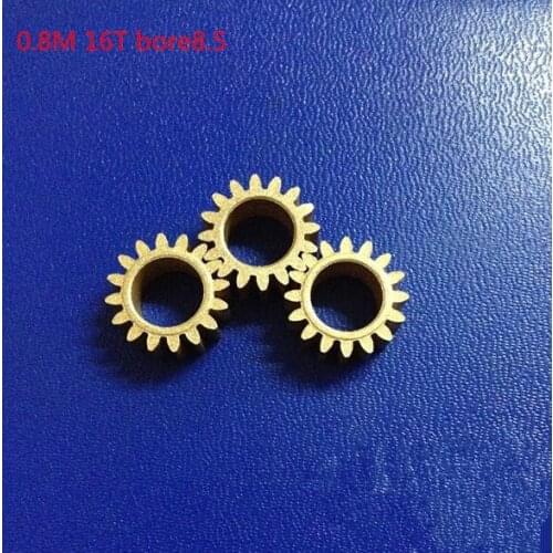 5pcs/lot powder metallurgy Mini gear 0.8M 16T bore 8.5mm Brass Motor Shaft Gear DIY Toys Parts
