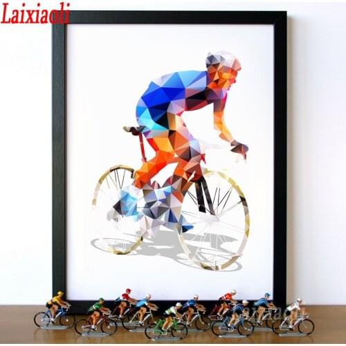 Abstract Cyclist 5D DIY Diamond Painting people New Square Stones Diamond Embroidery Sale watercolor Diamond Mosaic Full Display