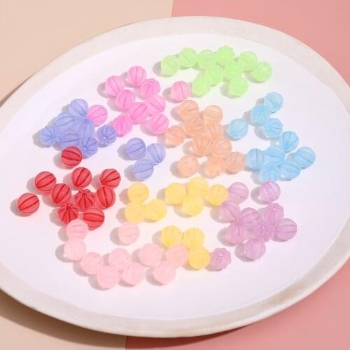 50pcs Acrylic Beads Frosting Loose Bead Spacer for Jewelry Making Bracelet Diy Necklace Handmade Diy Earrings Accessories