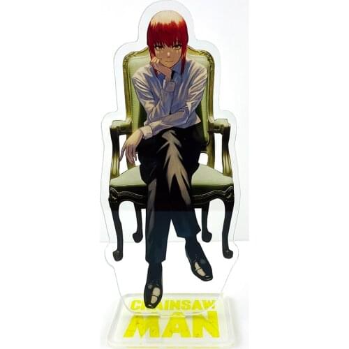 Chainsaw Man Makima sitting on the chair acrylic stand figure model holder cake topper anime