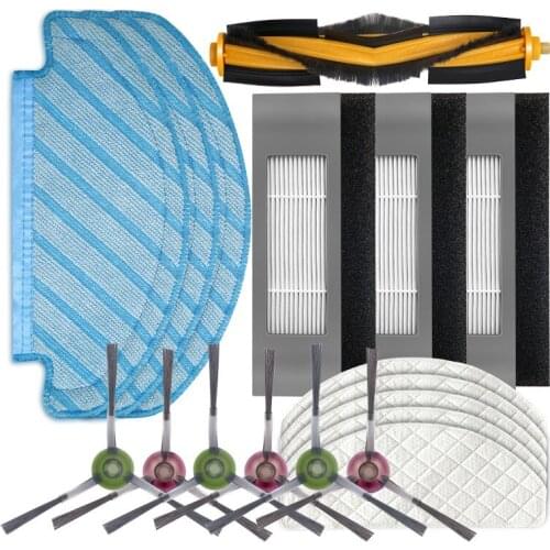 Filter Brush Mop Cloth Set for Ecovacs Deebot Ozmo T8 Vacuum Cleaner Parts for Floor Cleaning