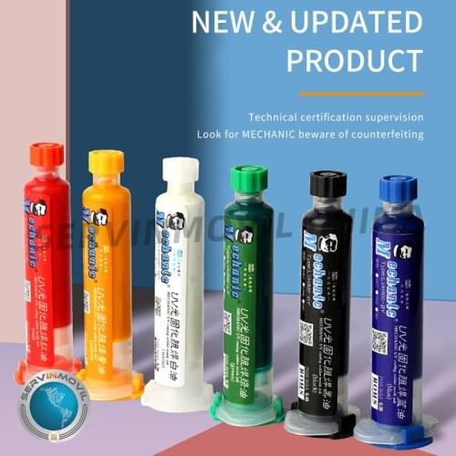MECHANIC Solder Paste Flux Yellow Red Blue Green Oil UV Solder Resist Mask Welding Fluxes for PCB BGA Motherboard Soldering