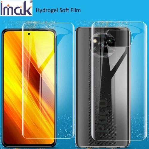 Imak Hydrogel Film For Poco X3 NFC Rear Front Back Soft Clear Matte Screen Guard Protective oleophobic For Xiaomi Litte X3 NFC