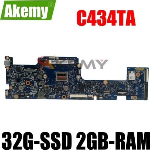 Akemy For ASUS Chromebook Flip C434TA C434T Laotop Mainboard C434TA Motherboard with 32G-SSD 2GB-RAM