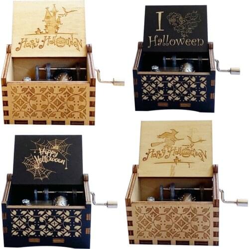 Hand-cranked music box family decoration decoration halloween christmas gift children gift music box