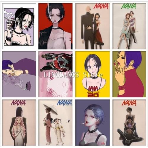 5D DIY Full Drill Diamond Painting Anime NANA Cartoon Fashion Girl Diamond Mosaic Embroidery Cross Stitch Kits Home Decor Gift