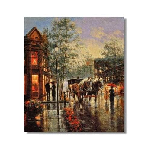 14/16/18/27/28 Needlework,DIY Cross Stitch,Sets For Embroidery kits,14CT&16CT&18CT,Oil painting - street 5th