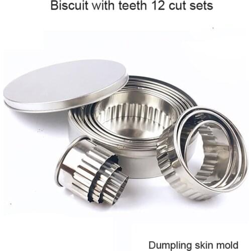 Geetest Stainless Steel Cake Mold Set Baking Utensils 12-piece Durable Stainless Steel Biscuit Mold for Making Cake and Biscuit