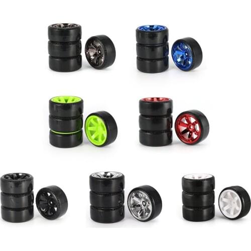 4Pcs RC Hard Pattern Drift Tires Tyre Wheel for Traxxas HSP Tamiya HPI 1:10 RC On-road Vehicle Drifting Car Hard Tyre Set