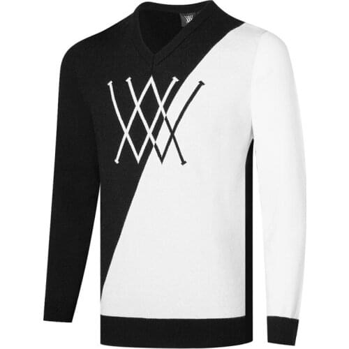 New Golf Clothing Autumn Winter Men Golf Sweater shirt Full Sleeves Anti-Pilling Sport Golf Sweater T-shirt