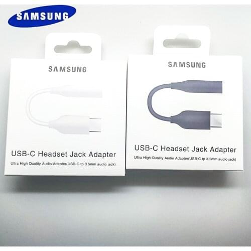 Samung Original Earphone Audio Cable USB C to 3.5mm AUX headset Adapter For SAMSUNG Galaxy S20 + Note 10+ A90 A80 A8s A60 S10 S8