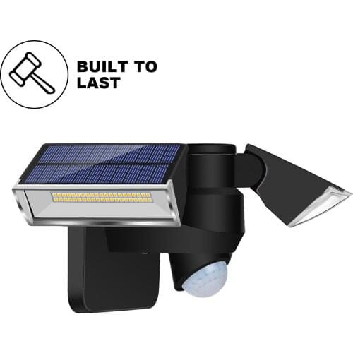 Outdoor solar double head solar light human body motion sensor spotlight waterproof outdoor adjustable angle garden wall ligh