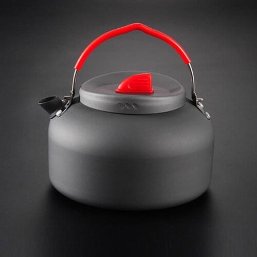 1.4L Outdoor Camping Kettle Aluminum Tea Kettle Compact Lightweight Coffee Pot Picnic Tableware Kettle Pot Outdoor Accessories