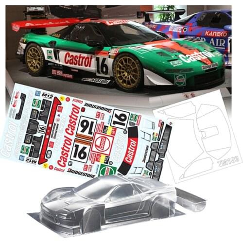 Team C NSX Toys Model PC Clear Body Shell With Sticker 210MM Wheelbase Fit For Rc Drift Car Flat Sport On Road Electric Cars