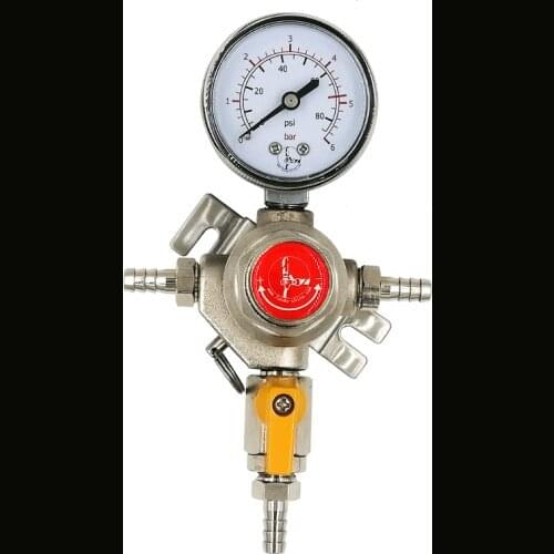 TWELVETAP CO2 Regulator With Gas Connector Metal for Home Brewed Beer Professional Bar Beer Accessories Double Joint 2 Type