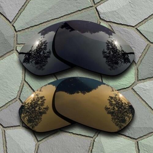 Grey Black&Bronze Copper Sunglasses Polarized Replacement Lenses for Oakley Straight Jacket 2007