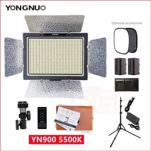 YONGNUO YN900 LED Video Light Panel 5500K White Lighting Camera Photo Studio Fill Lamp For Makeup Vlog TikTok Youtube Live Show