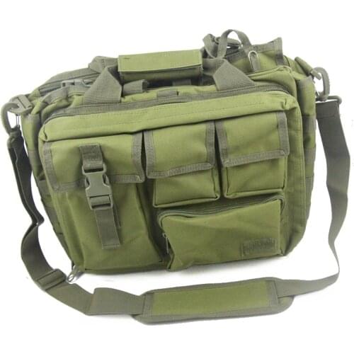 OD Green 15" Tactical Military Laptop Bag Notebook Shoulder Bags Carrying Case Briefcase Laptop Messenger